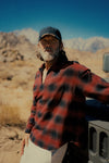 SPLIT-NECK PULLOVER FLANNEL