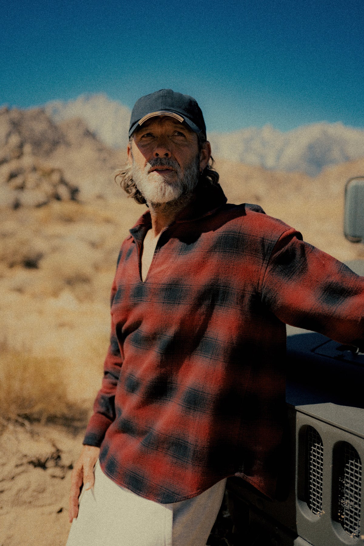 SPLIT-NECK PULLOVER FLANNEL